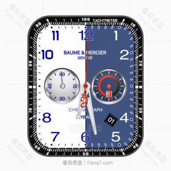 Beume&mercier名士蓝白表盘.clock