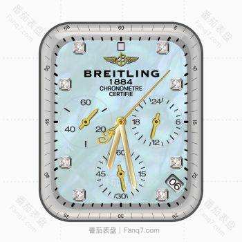 BERITLING百年灵淡蓝色表盘.clock