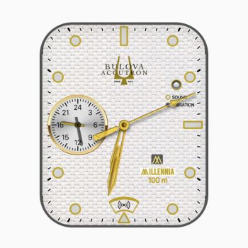 宝路华Bulova珍珠黄表盘.clock