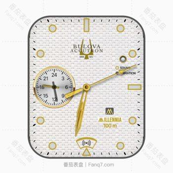 宝路华Bulova珍珠黄表盘.clock