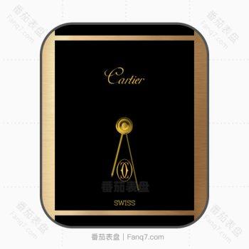 卡地亚Cartier黑色金边高级表盘.clock