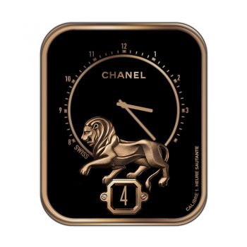 CHANEL香奈儿轻奢玫瑰金色狮子高级表盘.clock