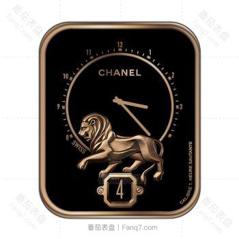 CHANEL香奈儿轻奢玫瑰金色狮子高级表盘.clock