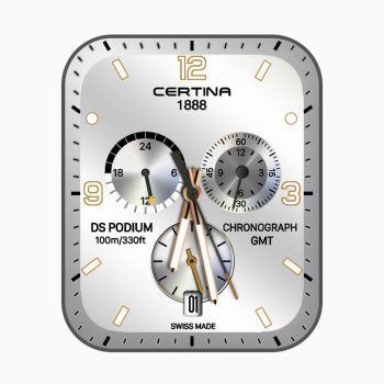 certina雪铁纳银色三盘.clock