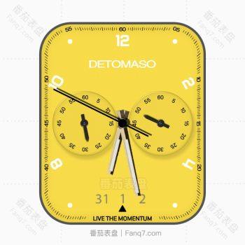 Detomaso明亮黄色简约表盘.clock