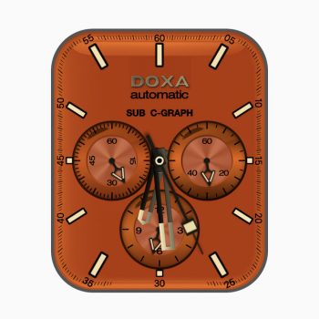 Doxa时度橙红色三盘.clock