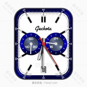 Geckota蓝白双盘表盘.clock