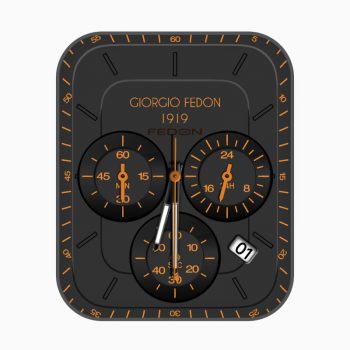 Giorgio Fedon乔治菲登黑橙外计速圈表盘.clock