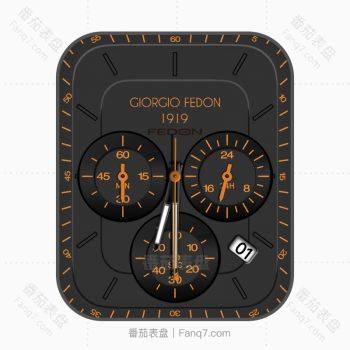 Giorgio Fedon乔治菲登黑橙外计速圈表盘.clock