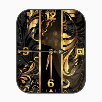 GoldMetal黄金花瓣黑底表盘.clock