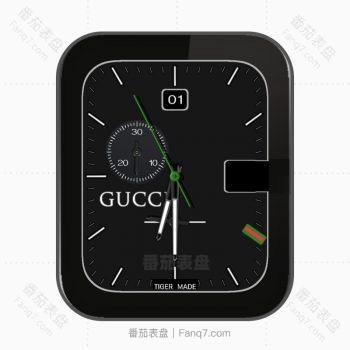 古驰gucci黑色简约表盘.clock