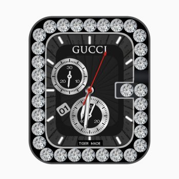 GUCCI古驰黑色镶钻外边表盘.clock