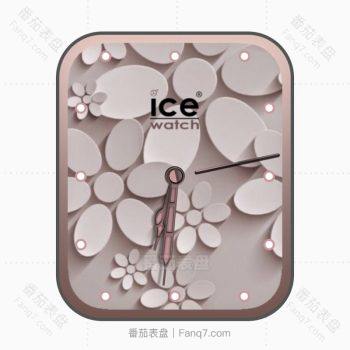 Icewatch艾施粉色浮雕花瓣表盘.clock