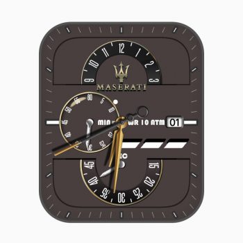 玛莎拉蒂Maserati咖啡色简约表盘.clock