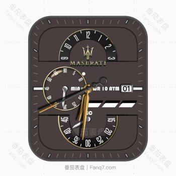玛莎拉蒂Maserati咖啡色简约表盘.clock
