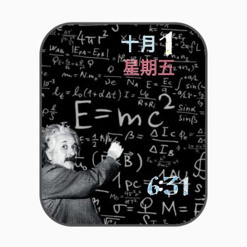 MiyaEinstein爱因斯坦黑色表盘.clock