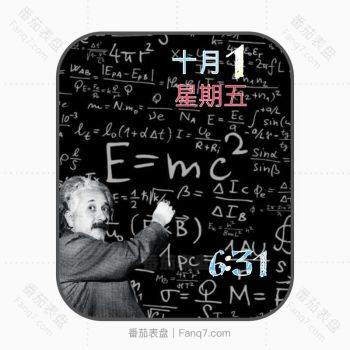 MiyaEinstein爱因斯坦黑色表盘.clock