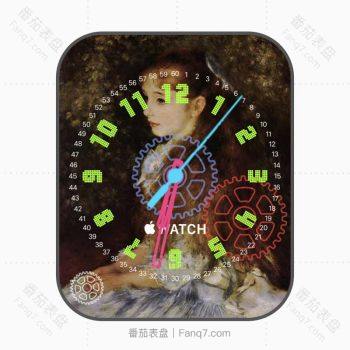 名画《小艾琳》油画表盘.clock