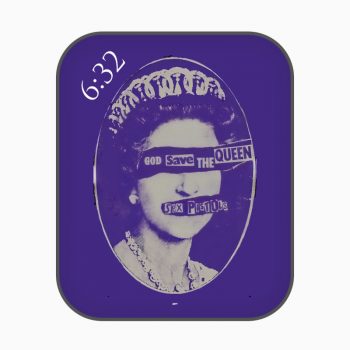 MiyaGodSaveTheQueen英国女皇紫色表盘.clock