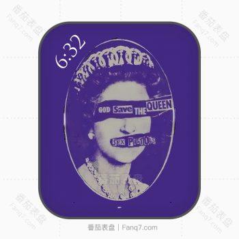 MiyaGodSaveTheQueen英国女皇紫色表盘.clock
