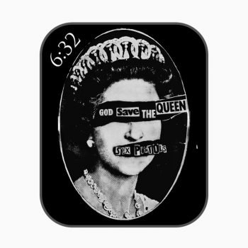 MiyaGodSaveTheQueenBlack英国女皇黑色表盘.clock