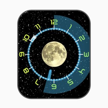 月球星空黑色时空动态表盘.clock