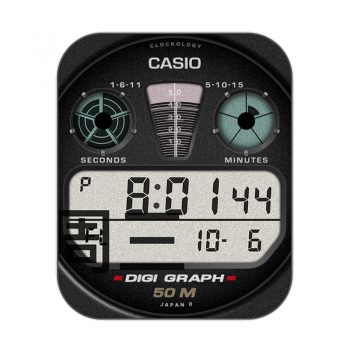 CASIO卡西欧 DIGI GRAPH 50M复古电台信号None 130表盘.clock