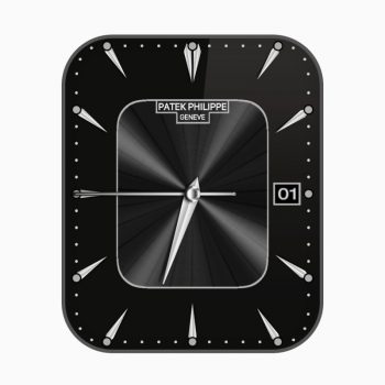 百达翡丽PATEK PHILIPPE黑色简约表盘.clock