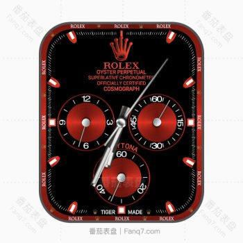 劳力士ROLEX红色黑底三盘.clock