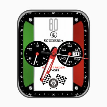 ScuderiaStreetRace蓝白红意大利机车运动表盘.clock