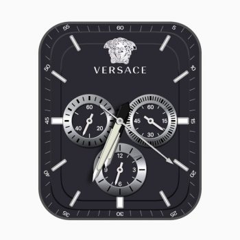 范思哲Versace黑色大logo表盘.clock