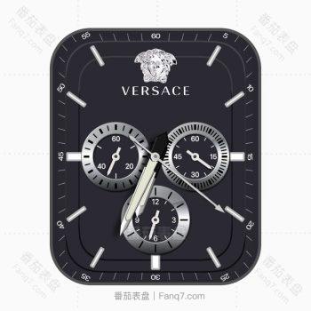 范思哲Versace黑色大logo表盘.clock
