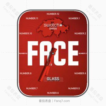 Swatch斯沃琪红色表盘.clock