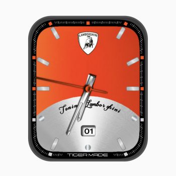 兰博基尼LAMBORGHINI橘红表盘.clock