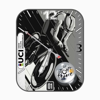 UCI CICLING山地越野自行车竞赛黑白表盘.clock