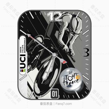 UCI CICLING山地越野自行车竞赛黑白表盘.clock