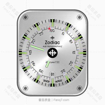 ZODIAC 苏地亚银色圈表盘.clock
