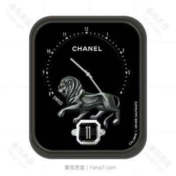 CHANEL香奈儿小香风简约酷黑银狮子格调表盘.clock