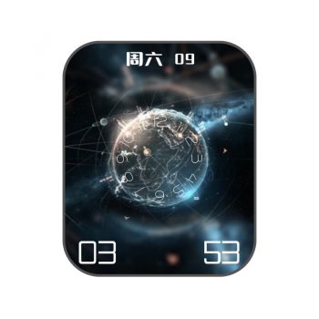 Earth by Carmen数字地球旋转动态表盘.clock