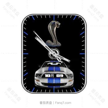 Cobra眼镜蛇银色车简约表盘.clock
