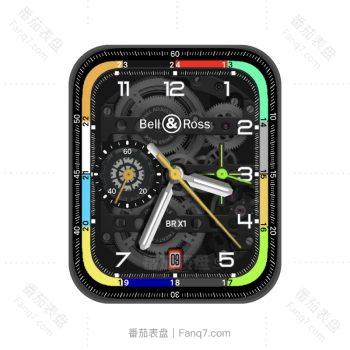 bell & ross 柏莱士彩色边框黑色机械表盘.clock