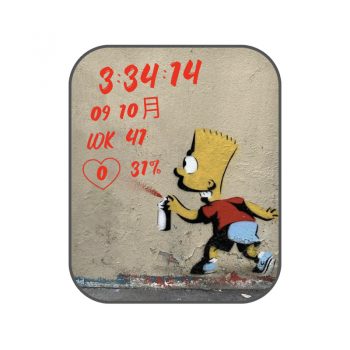 Bart Simpson-巴特·辛普森油画卡通动漫表盘.clock