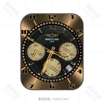 百年灵BREITLING玫瑰金小转盘表盘.clock