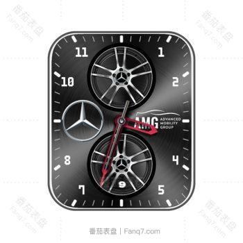 奔驰AMG黑色车轮表盘.clock