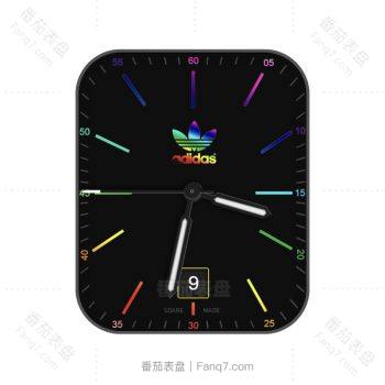 阿迪达斯Adidas彩色刻度表盘.clock