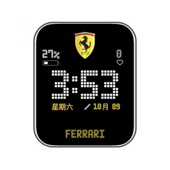 Ferrari法拉利黑色简约表盘.clock