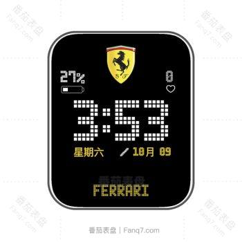 Ferrari法拉利黑色简约表盘.clock