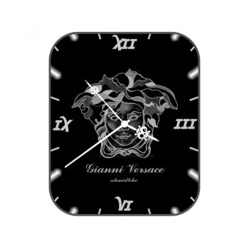 范思哲Versace黑底白色大logo表盘.clock