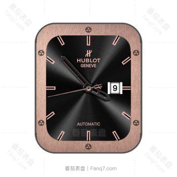 HUBLTO宇舶黑色玫瑰金边机械高级表盘.clock