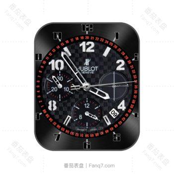 HUBLTO宇舶黑色光边红色转盘机械高级动态表盘.clock